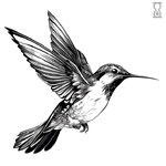 Hummingbird Semi Permanent Tattoo - TemporaryTattoos