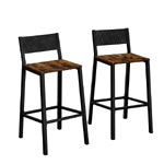 Industrial Bar Stools Set of 2 : Songmics Home