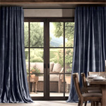 IronStone Grey Urban Lush Velvet Custom Curtain : Halfpricedrapes