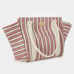 Ivory Striped Tote Bag | Morgandetoi