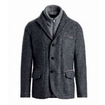 Jacket with Removable Knit Collar - Paul Stuart
