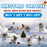 Christmas Advent Calendar 3D Metal Miniature | Moyustore