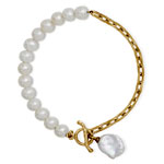 Keshi Pearl Chain Bracelet - Dower And Hall