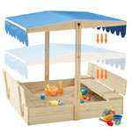 Kids Wooden Outdoor Sandbox | Erommy