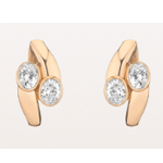 Lab Grown White Sapphire Ellipse Earrings - Aurate New York