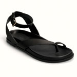 Ladies Toe Loop Sandal Black , Fombrand 