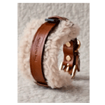 Lambswool & Leather Detachable Dog Collar - Alphafluffy
