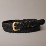 Leather Chunky Buckle Belt - Calvin Klein