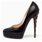 Embossed Leather Platform Pumps | Theluxurycloset.com