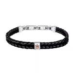 Leather Stainless Steel Bracelet : Zalora