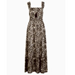 Leopard Print Midi Dress Brown , Accessorize