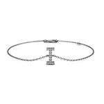 Letter I Initial Diamond Chain Bracelet : DiamondRocks