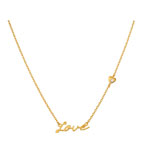 Love Gold Necklace , Satyajewelry.com