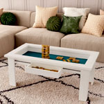 Low Rectangular Table Polar White : FunAndtables 