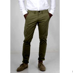 Elastic Green Low Rise Trousers : AlbertBrandon