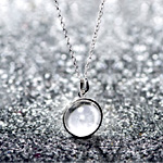 Sterling Silver Lunar Necklace - Once A Moon