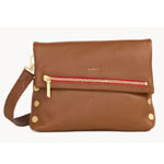 Mahogany Pebble Brushed Gold Red Zip : Hammitt
