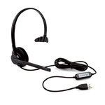 Manhattan Black Mono USB Headset : Posturite