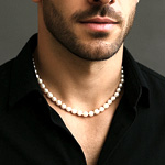 Men Pearl Necklace - Cadourisiperle.ro