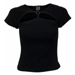 Mesh Ring Cap Sleeve Top | Spiraldirect.com