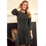 Metallic Knit Short Dress - Aspiga