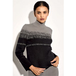 Cozy Knit Mock Neck Sweater - Ming Wang