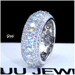 925S & VVS Moissanite Layered Ring | Theguushop.com