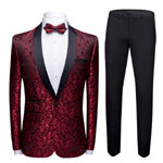 N971 Series Maroon Suit | Cloudstyle.com