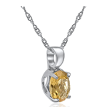 Natural Citrine Heart Encrypt Necklace - Uniquelan Jewelry