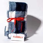 Navy & White Plaid Blanket - Cuddly