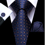 Navy Blue Tie Mens Plaid - Ties2you