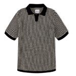 Open Collar Top In Ecru : AlbamClothing