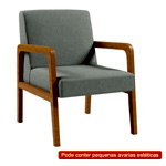 Ottawa Armchair Gray Linen - Mobly.com.br