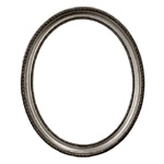 Oval Brushed Silver Wood Picture Frame - Pictureframes.com