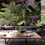 Paint Splattered Leaves Mural : Walls Republic