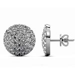 Pave Dome Stud Earrings | MiaDonna