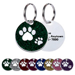 Round Paw Glitter Custom Pet : Italkpet.com