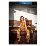 Peacock Print Pia Pant | Recreosanmiguel.com