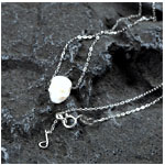 Minimalist Pearl Skull Necklace | Bellejuri.com
