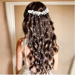 Pearl Tassel Bridal Headdress : Missacc