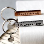 Personalised Square Bar Keyring  - Morgan And French