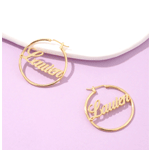 Personalized Children's Name Hoop Earrings - Instgifts