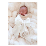 Personalized Newborn Bow Sash - Caden Lane