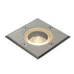 Pillar Square Outdoor Floor Light Stainless Steel | Lights4living.com