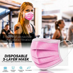 Pink Disposable Face Masks | MQ Direct
