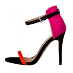 Fuchsia Pink Strappy High Heels : OneHoneyBoutique