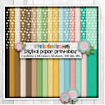 Bee Buzzy Flowers & Plains Printable Paper | Polkadoodles