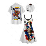 Playing Card Print Dress - Dresslily