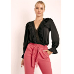 Lace Neckline Blouse : RebelliousFashion