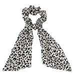 Snow Leopard Print Hair Scrunchie Scarf | Alisonandaubrey.com